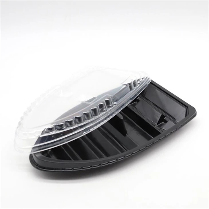 Wholesale Disposable Sushi Boat Tray Eco-Friendly Plastic Sushi Takeaway Container Manufacturer price